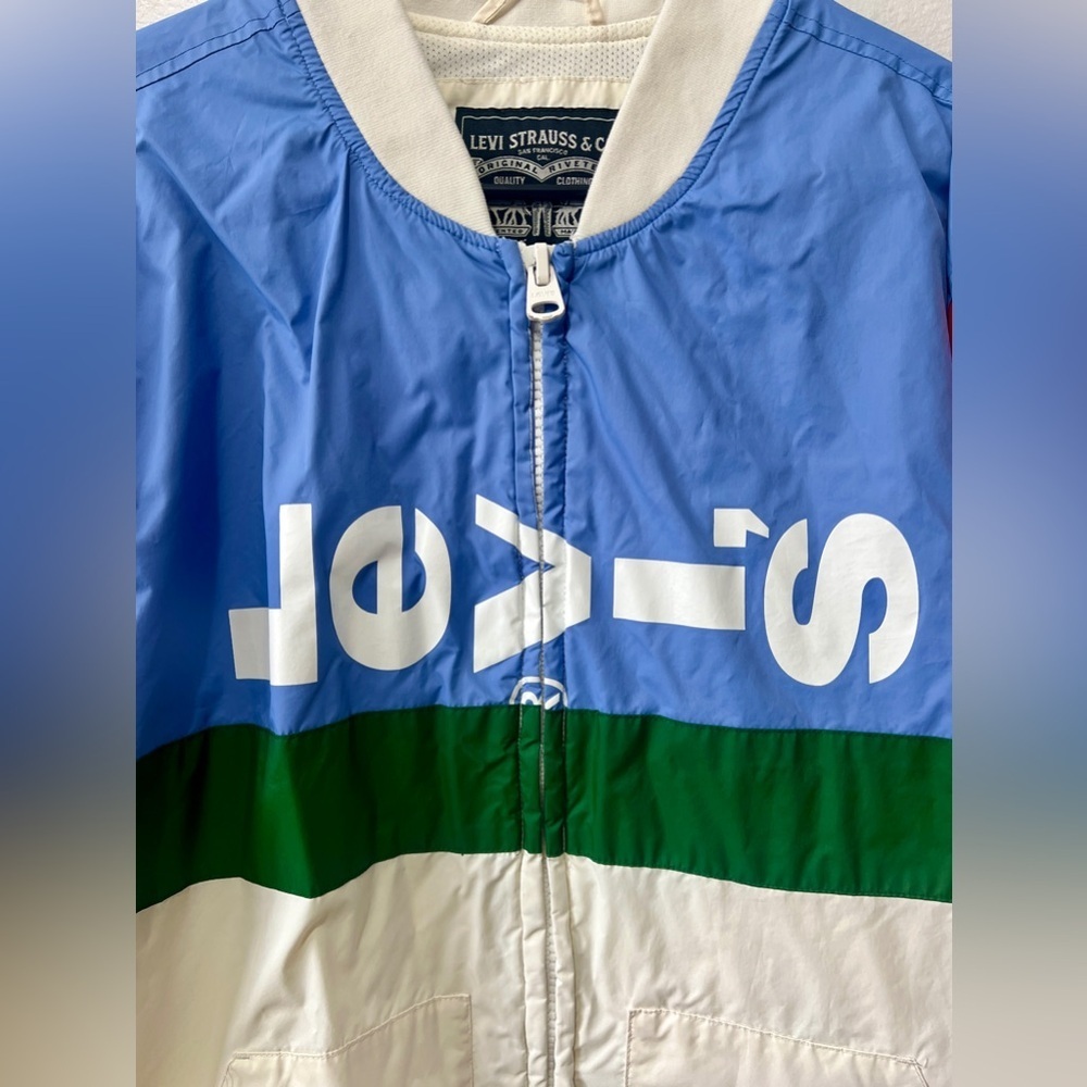Levi's Retro Varsity Bomber Zip-Up Windbreaker Jacket - Large - Picture 9 of 14